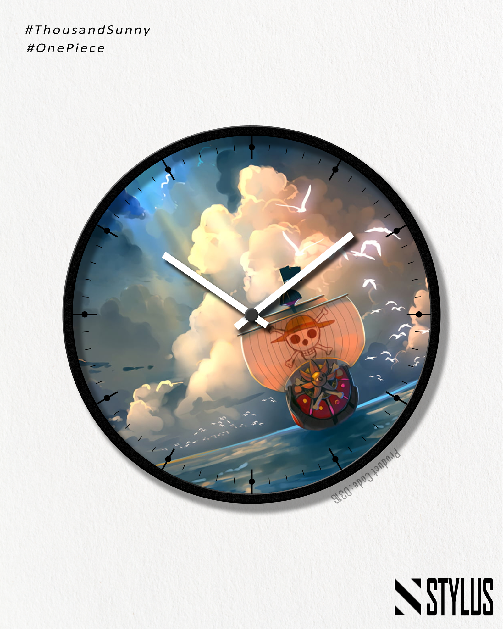 thousand sunny voyage wall clock
