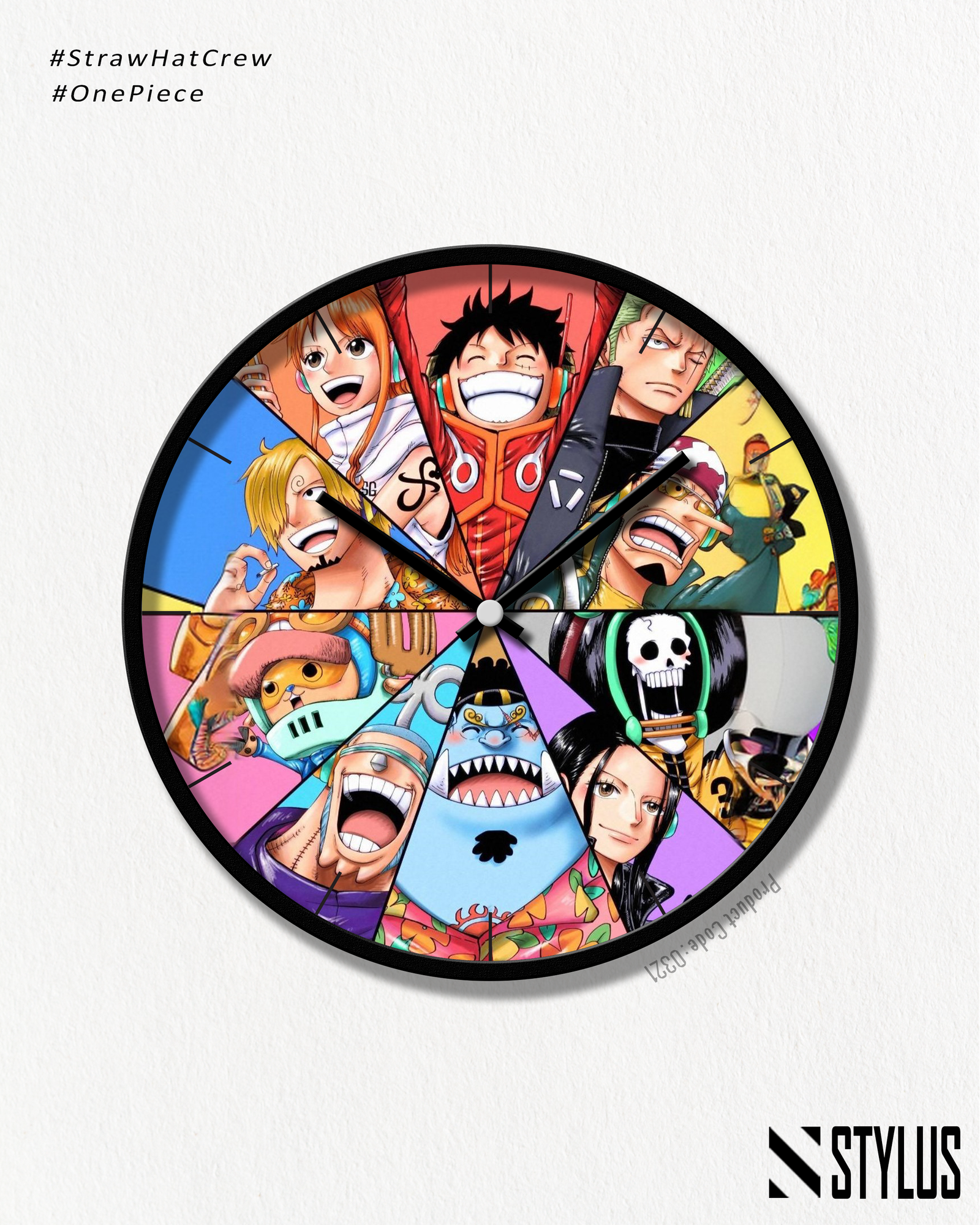Straw Hat Crew Portrait Wheel Wall Clock
